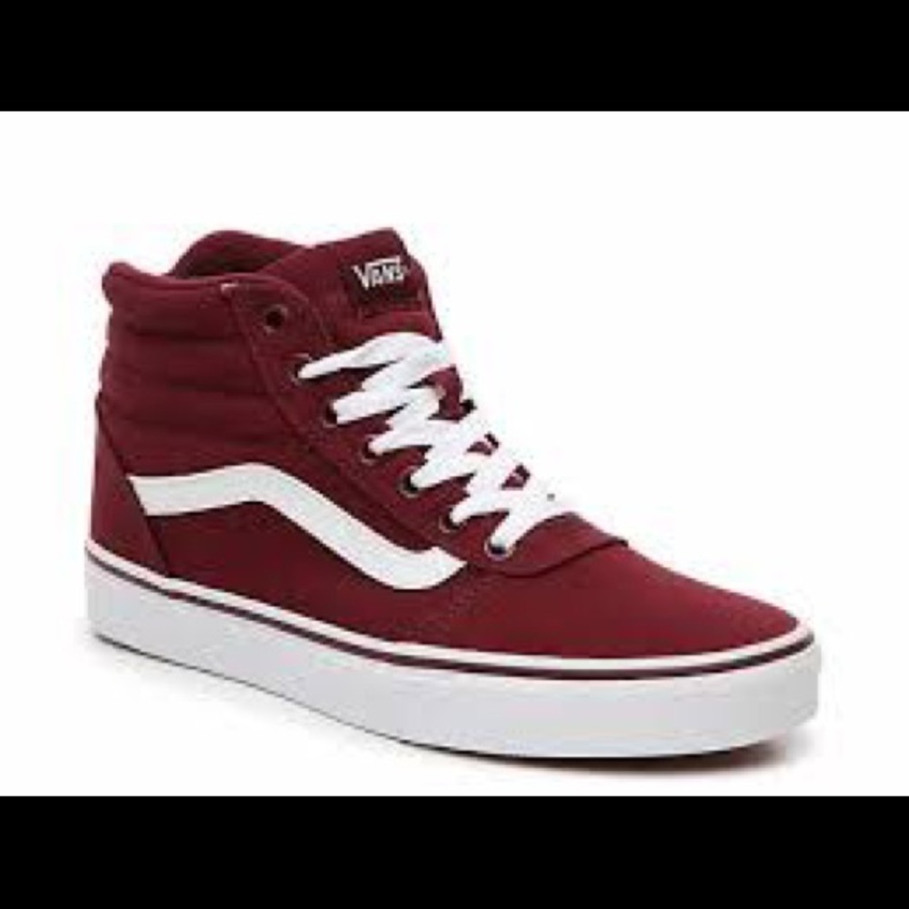 NEW maroon high top vans